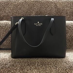 Kate Spade Black Tote with Gold Accents